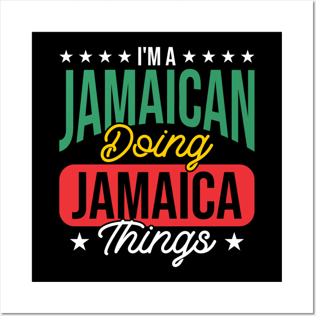 Jamaican Jamaica Flag Jamaica Wall Art by Toeffishirts